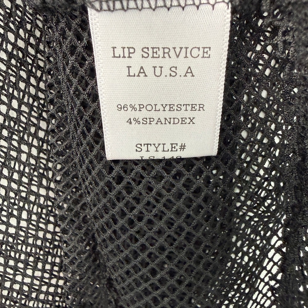 Lip Service Mesh Long Sleeve Top Womens XL Black LS-148 Goth Punk Y2K Rave - Picture 5 of 7